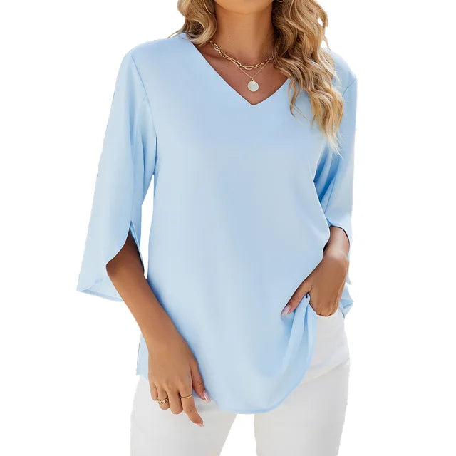 CARA - V-hals Bluse