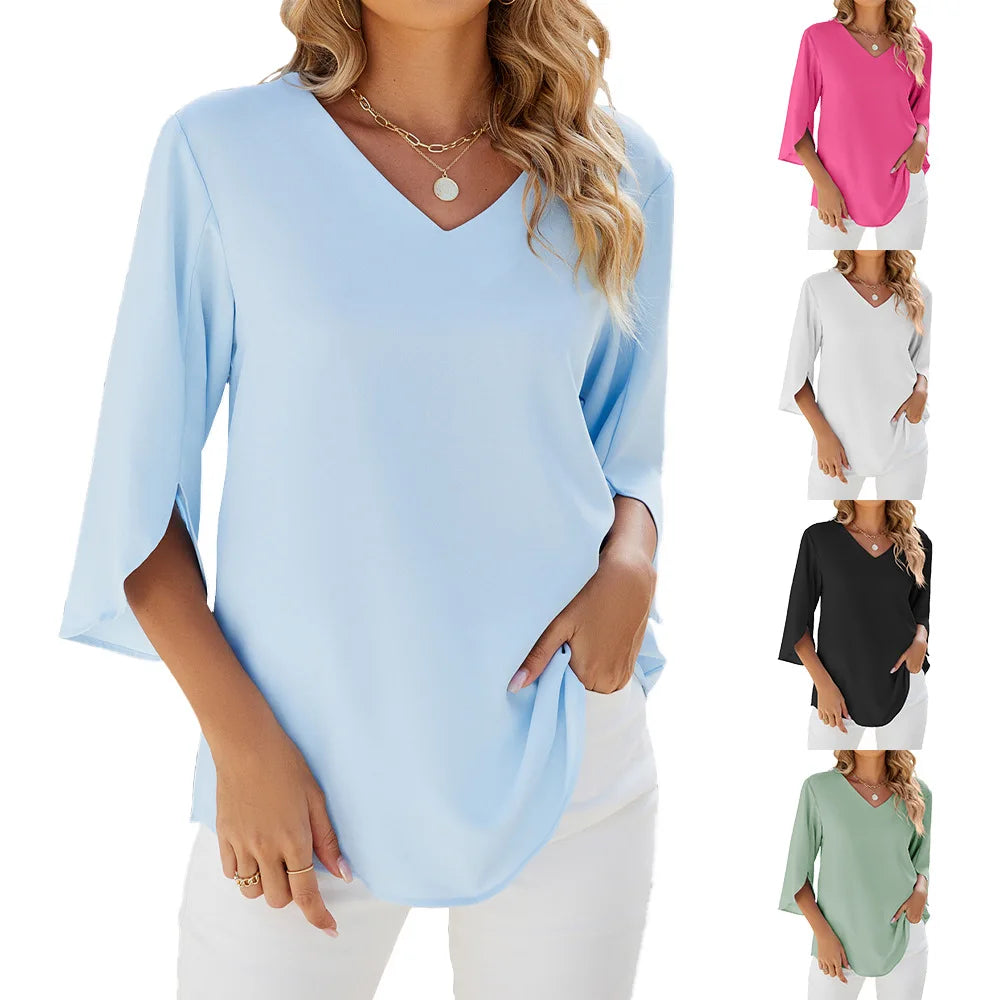 CARA - V-hals Bluse